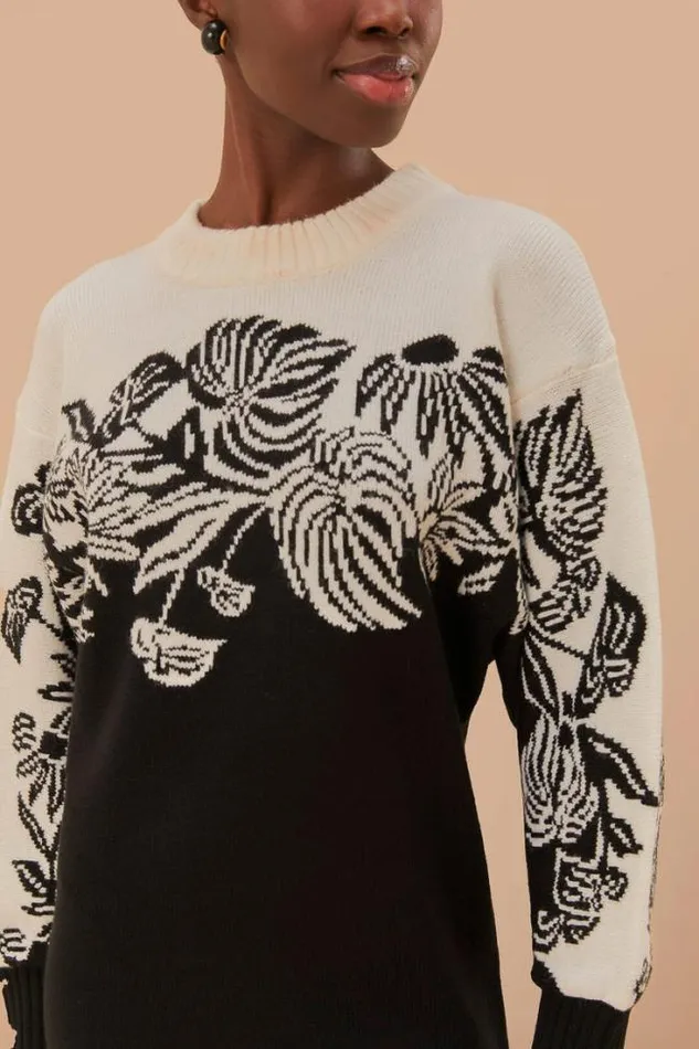 Surreal Garden Knit Sweaterdress Women FARM Rio Sweaters and Sweatshirts