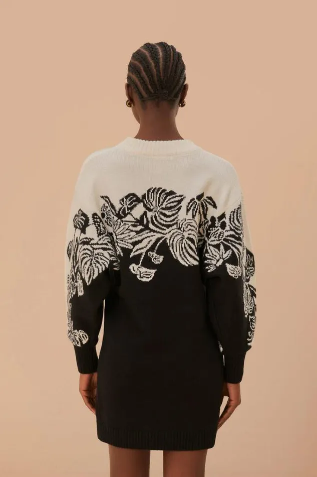 Surreal Garden Knit Sweaterdress Women FARM Rio Sweaters and Sweatshirts