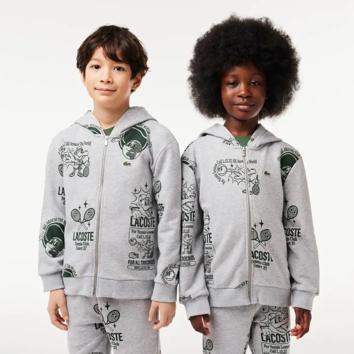 Sweaters and Sweatshirts Kids Lacoste Kids039 Graphic Print Hoodie Grey Chine Dark Green Nli Sweaters and Sweatshirts Kids Lacoste Kids039 Graphic Print Hoodie Grey Chine Dark Green Nli