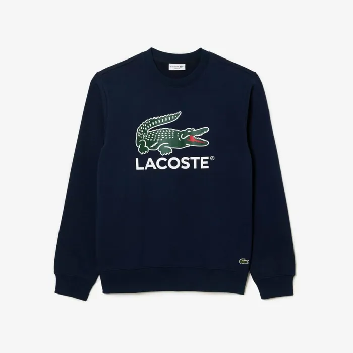 Sweaters and Sweatshirts Men Lacoste Men039s Classic Fit Cotton Fleece Sweatshirt Navy Blue 166