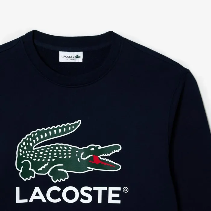 Sweaters and Sweatshirts Men Lacoste Men039s Classic Fit Cotton Fleece Sweatshirt Navy Blue 166