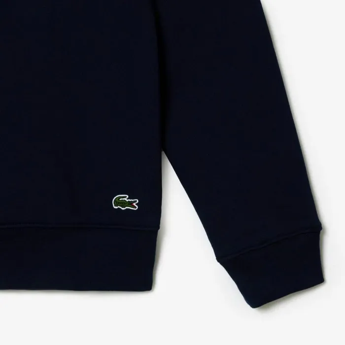 Sweaters and Sweatshirts Men Lacoste Men039s Classic Fit Cotton Fleece Sweatshirt Navy Blue 166