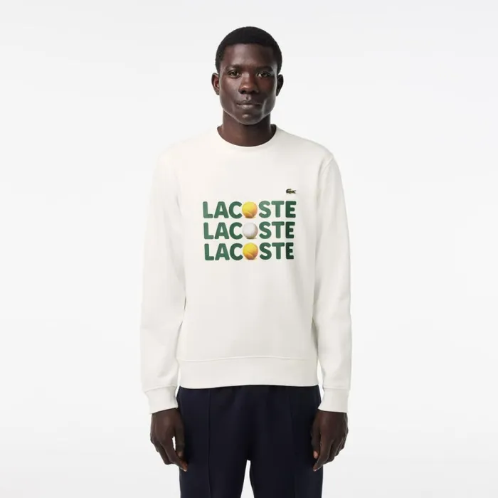 Sweaters and Sweatshirts Men Lacoste Men039s Tennis Ball Print Fleece Sweatshirt White 70v Sweaters and Sweatshirts Men Lacoste Men039s Tennis Ball Print Fleece Sweatshirt White 70v