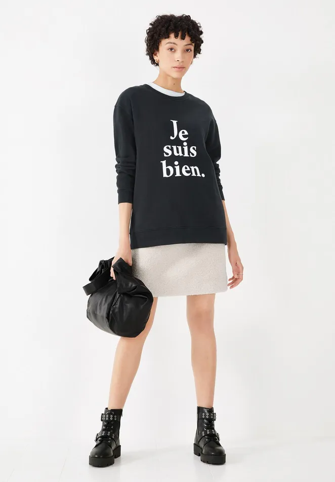 Sweatshirts and Hoodies Women Hush Je Suis Bien Sweatshirt Black