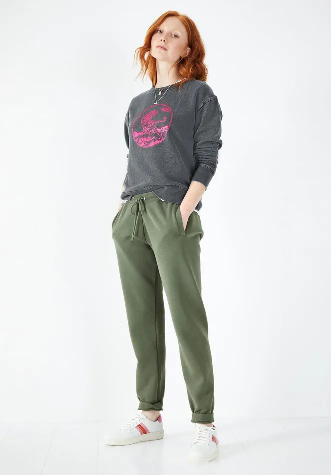 Sweatshirts and Hoodies Women Hush Metallic Tiger Classic Sweatshirt Ebony Pink