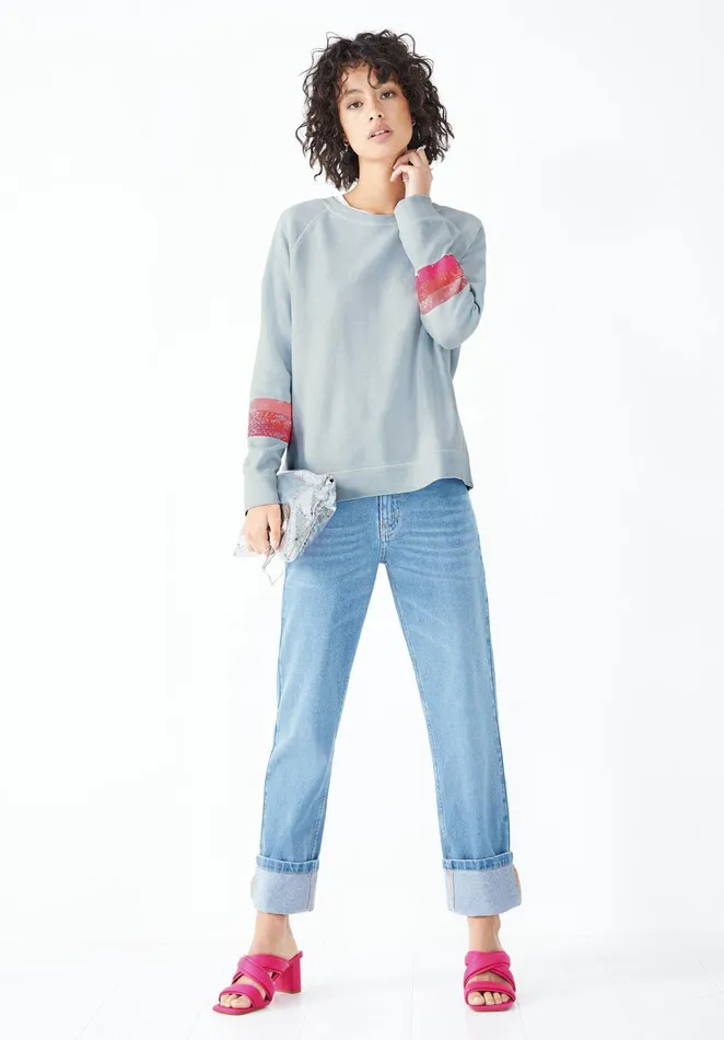 Sweatshirts and Hoodies Women Hush Zelda Relaxed Sweatshirt Soft Bluepinks