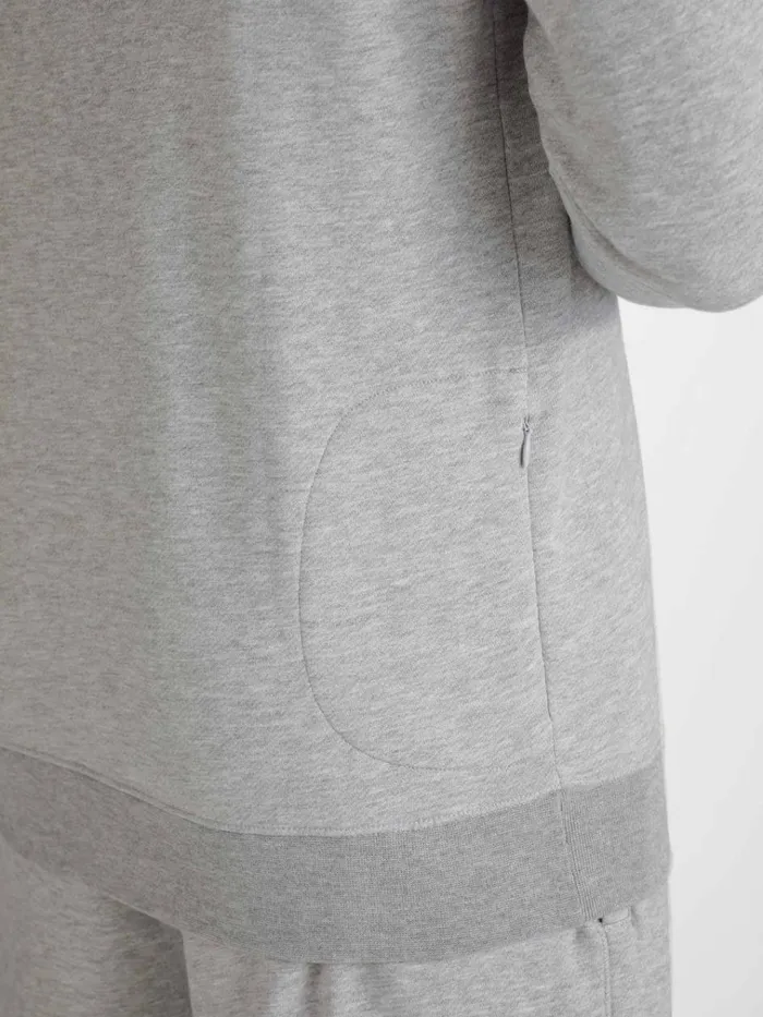 Sweatshirts Men Derek Rose Sweatshirt Quinn Cotton Modal Silver