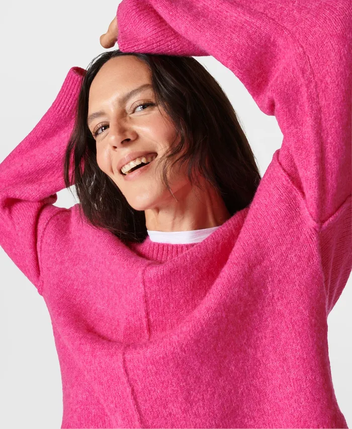 Sweaty Betty Knitwear Women Pinnacle Wool Crew Neck Punk Pink