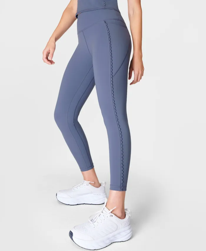 Sweaty Betty Power Scallop 78 Leggings Endless Blue Women Pocketed