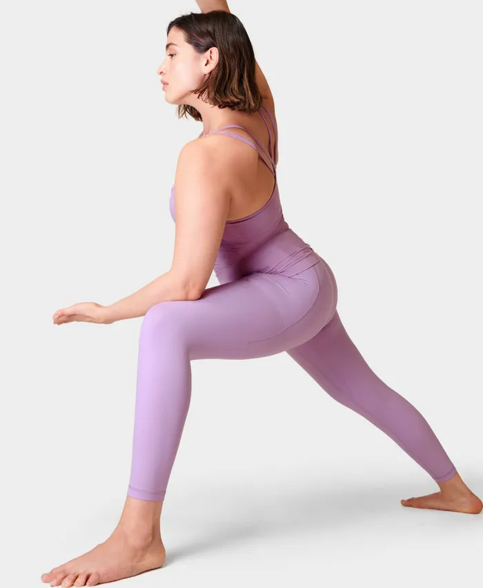 Sweaty Betty Super Soft 78 Yoga Leggings Lily Purple Women Yoga Pants