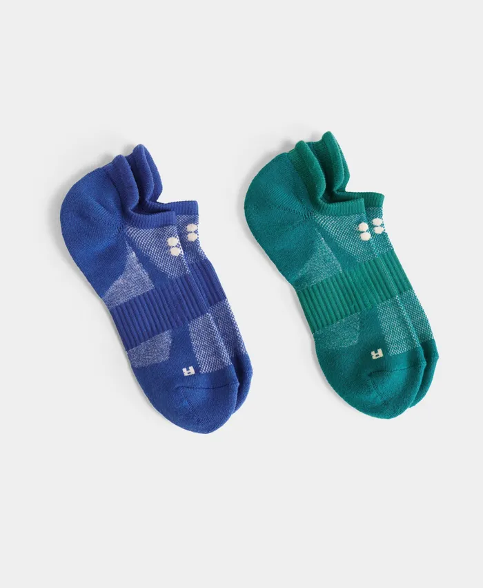 Sweaty Betty Technical Running Socks 2 Pack Wave Green Women Socks