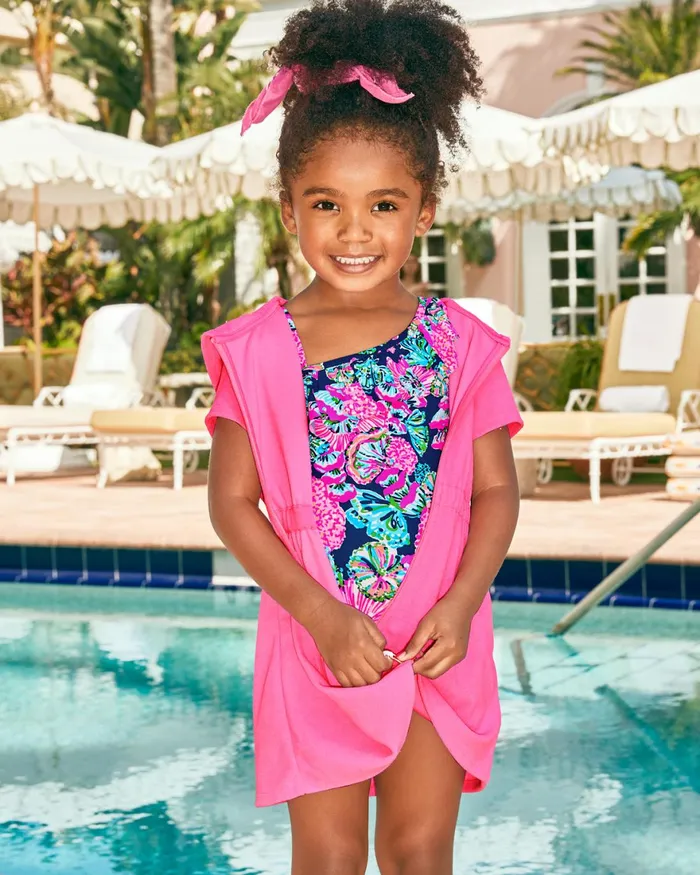 Swim Girls Lilly Pulitzer Girls Chaplin CoverUp Aura Pink Swim Girls Lilly Pulitzer Girls Chaplin CoverUp Aura Pink