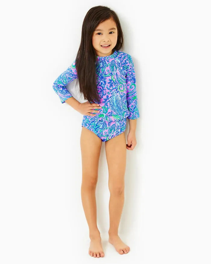 Swim Girls Lilly Pulitzer UPF 50 Girls Bobby Rashguard Set Lilac Rose We Mermaid It Swim Girls Lilly Pulitzer UPF 50 Girls Bobby Rashguard Set Lilac Rose We Mermaid It