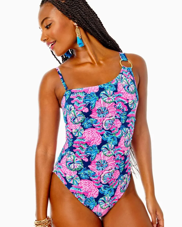 Swim Women Lilly Pulitzer Amren Tankini Top Oyster Bay Navy Shroom With A View Swim Women Lilly Pulitzer Amren Tankini Top Oyster Bay Navy Shroom With A View