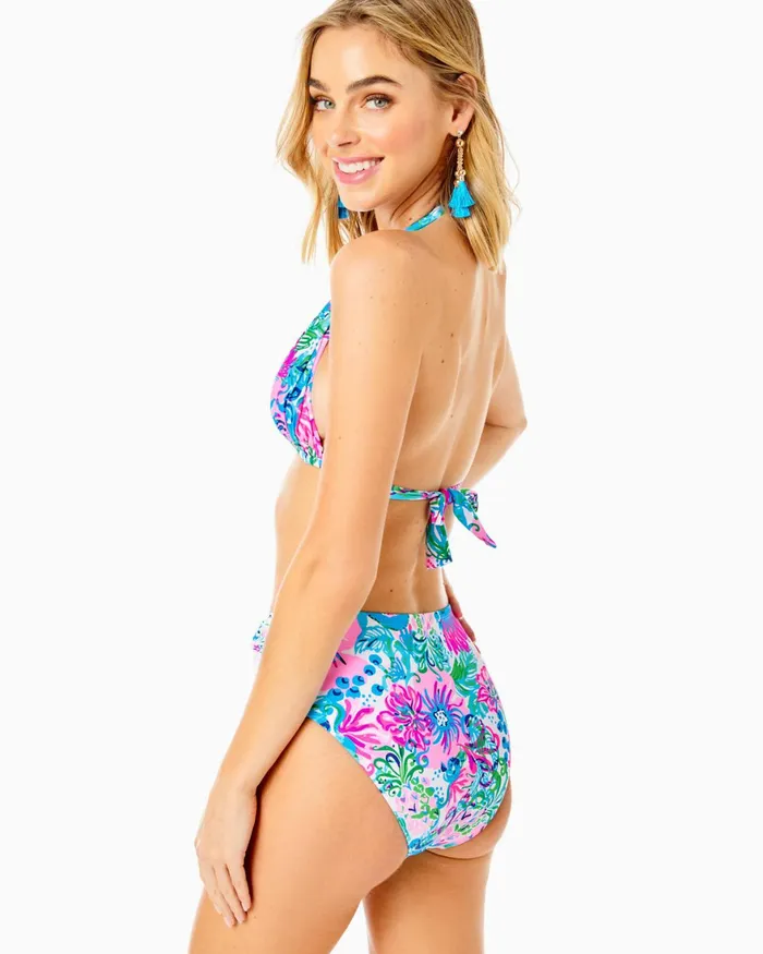 Swim Women Lilly Pulitzer Arika Bikini Top Mandevilla Baby Paradise Petals