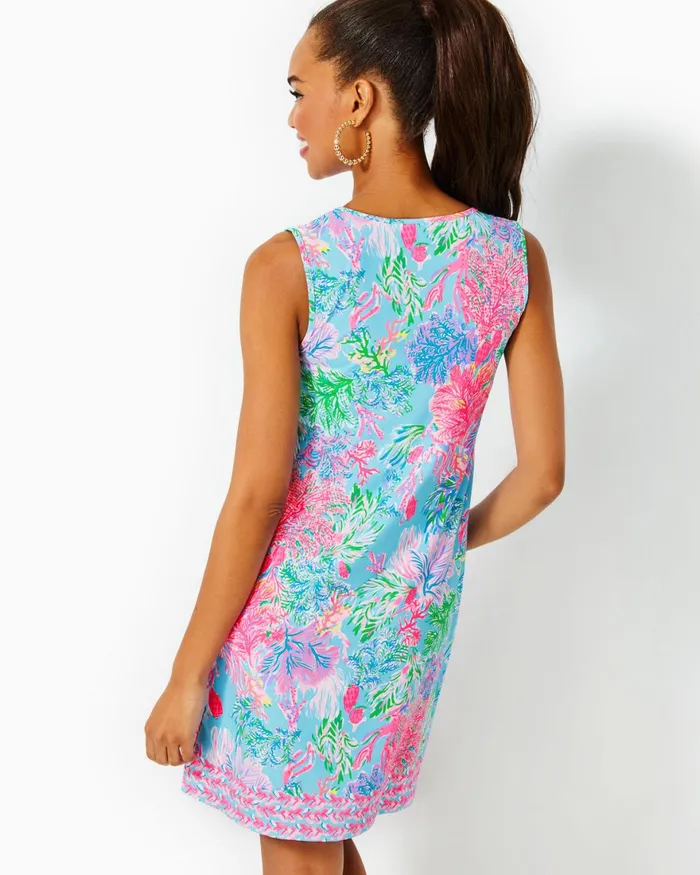 Swim Women Lilly Pulitzer Johana CoverUp Celestial Blue Cay To My Heart Engineered Coverup