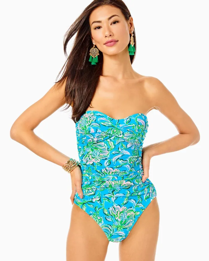 Swim Women Lilly Pulitzer Natalie Shirtdress CoverUp Cumulus Blue Chick Magnet Swim Women Lilly Pulitzer Natalie Shirtdress CoverUp Cumulus Blue Chick Magnet