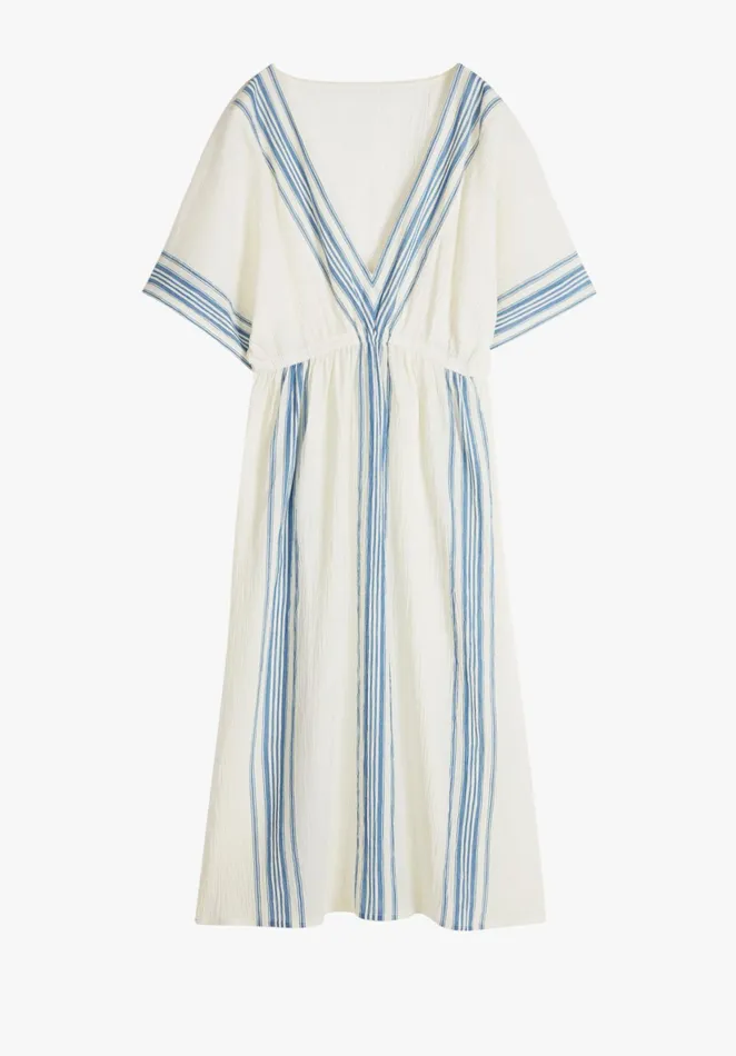 Swimwear Women Hush Fenna Beach Kaftan Whiteblue