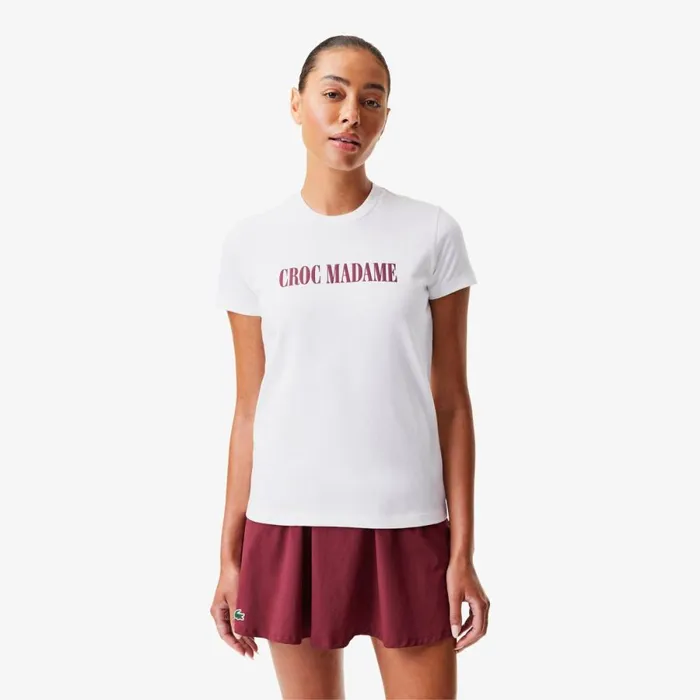 TShirts and Tops Women Lacoste Women039s Lacoste X Bandier Jersey TShirt White Bordeaux Mbi TShirts and Tops Women Lacoste Women039s Lacoste X Bandier Jersey TShirt White Bordeaux Mbi
