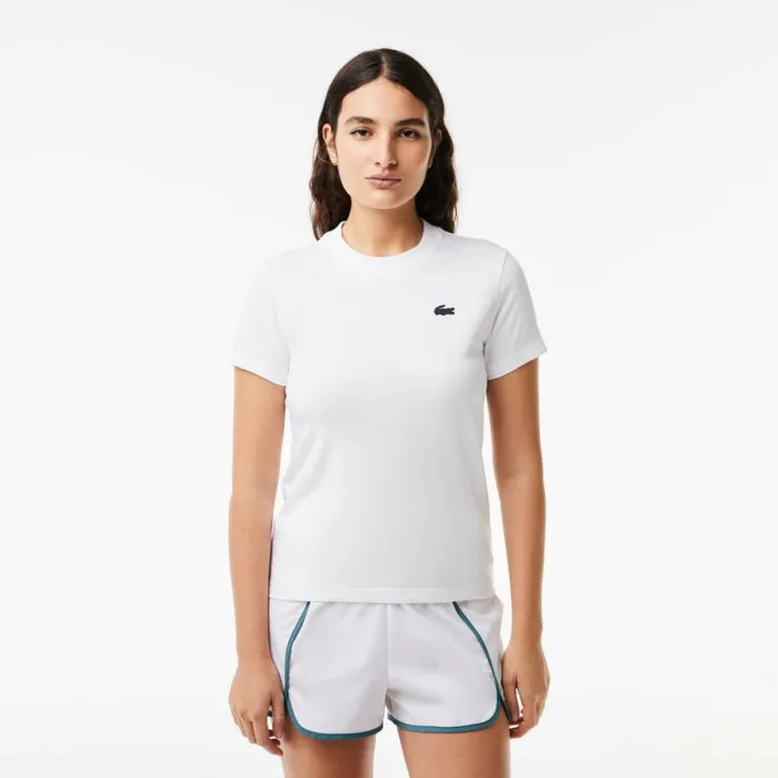 TShirts and Tops Women Lacoste Women039s Organic Cotton UltraDry Jersey TShirt White 001 TShirts and Tops Women Lacoste Women039s Organic Cotton UltraDry Jersey TShirt White 001