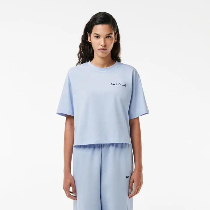TShirts and Tops Women Lacoste Women039s Relaxed Fit Text Print TShirt Phoenix Blue J2g TShirts and Tops Women Lacoste Women039s Relaxed Fit Text Print TShirt Phoenix Blue J2g