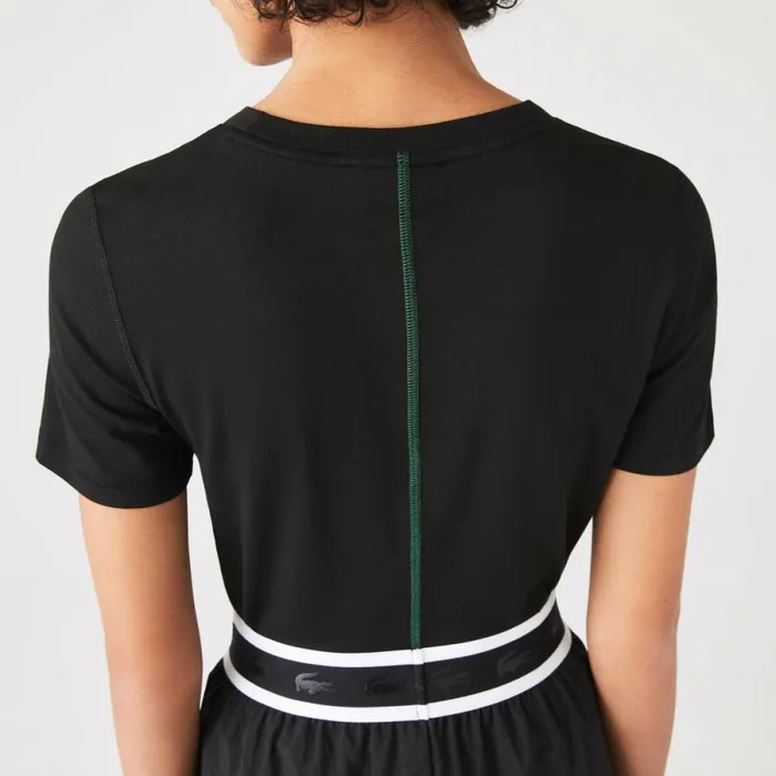 TShirts and Tops Women Lacoste Womens Crew Neck Cotton Blend TShirt Black 031