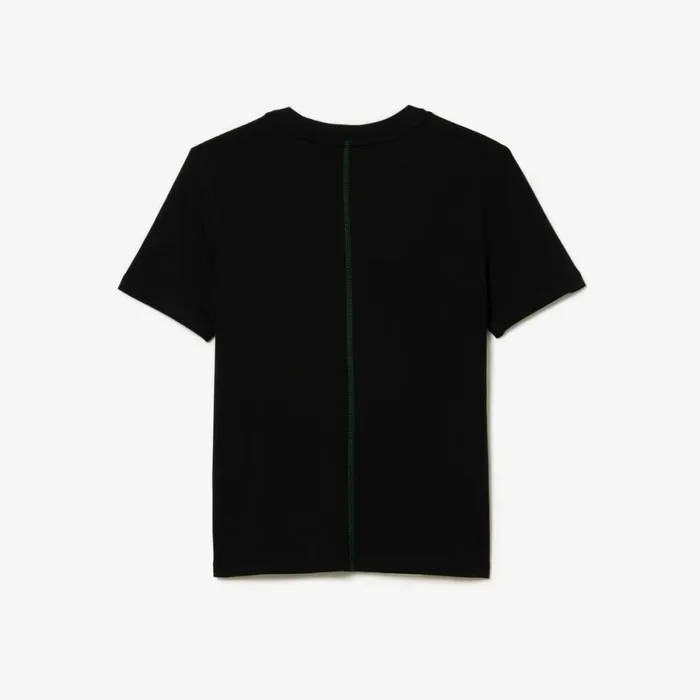 TShirts and Tops Women Lacoste Womens Crew Neck Cotton Blend TShirt Black 031