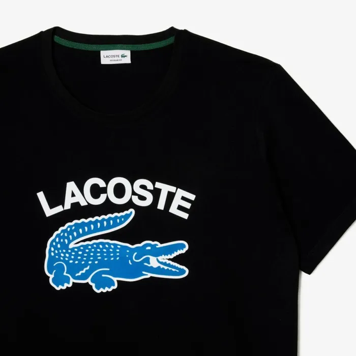 TShirts Men Lacoste Men039s Tall Fit Contrast Logo TShirt Black 031