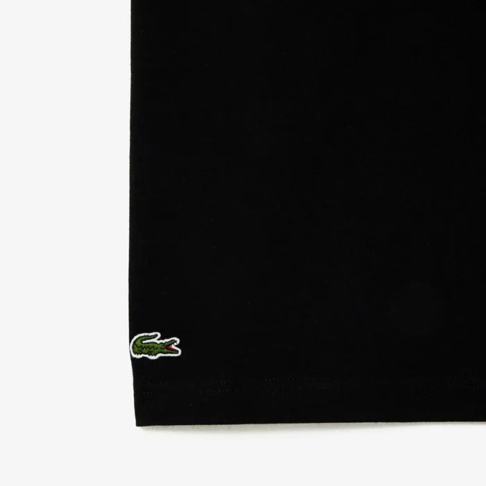 TShirts Men Lacoste Men039s Tall Fit Contrast Logo TShirt Black 031