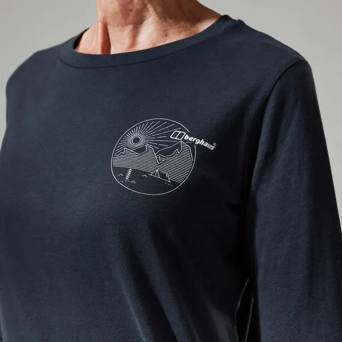 TShirts Women Berghaus Linear Landscape Long Sleeve Tee Black TShirts Women Berghaus Linear Landscape Long Sleeve Tee Black
