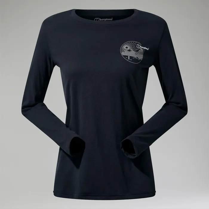 TShirts Women Berghaus Linear Landscape Long Sleeve Tee Black TShirts Women Berghaus Linear Landscape Long Sleeve Tee Black