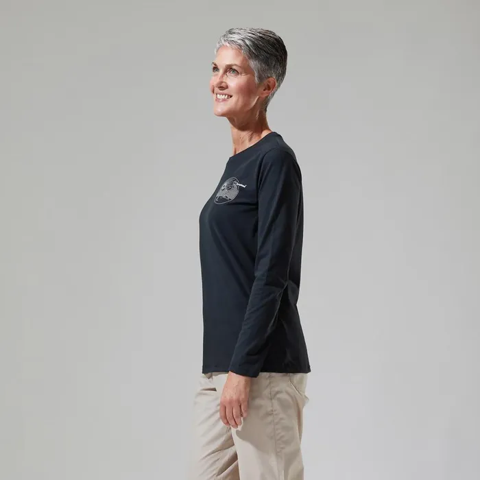 TShirts Women Berghaus Linear Landscape Long Sleeve Tee Black TShirts Women Berghaus Linear Landscape Long Sleeve Tee Black