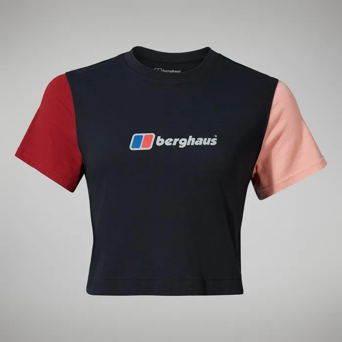 TShirts Women Berghaus Urban Crop Short Sleeve Tee 8211 BlackDark Red