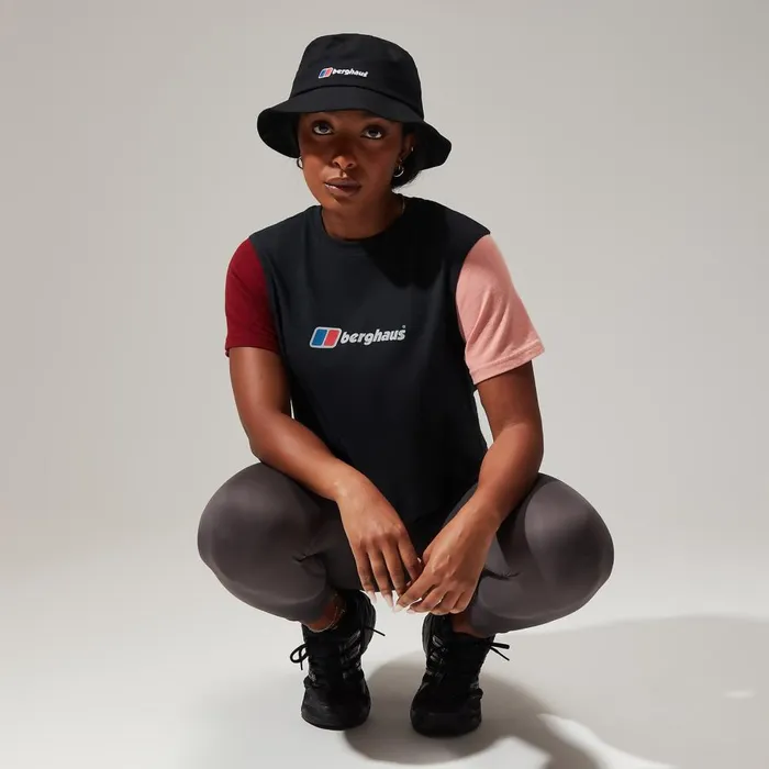 TShirts Women Berghaus Urban Crop Short Sleeve Tee 8211 BlackDark Red