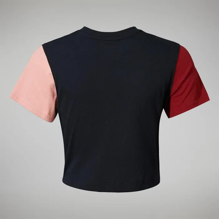 TShirts Women Berghaus Urban Crop Short Sleeve Tee 8211 BlackDark Red