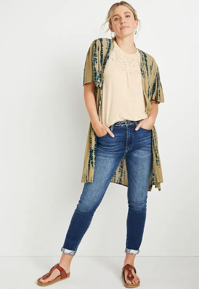 Tan Crochet Knit Tank Top Women Maurices Tops