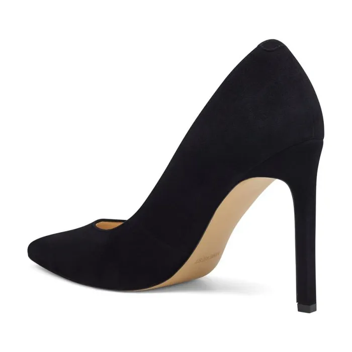 Tatiana Pointy Toe Pumps Black Suede Women Nine West Heels Tatiana Pointy Toe Pumps Black Suede Women Nine West Heels