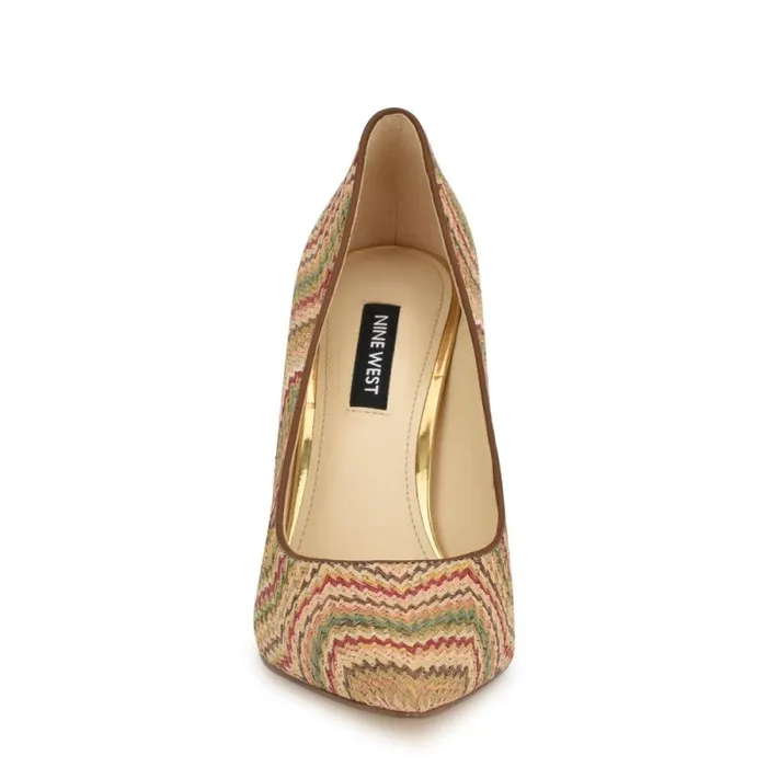 Tatiana Pointy Toe Pumps Natural Multi Raffia Women Nine West Heels Tatiana Pointy Toe Pumps Natural Multi Raffia Women Nine West Heels