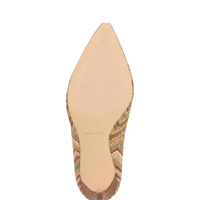 Tatiana Pointy Toe Pumps Natural Multi Raffia Women Nine West Heels Tatiana Pointy Toe Pumps Natural Multi Raffia Women Nine West Heels