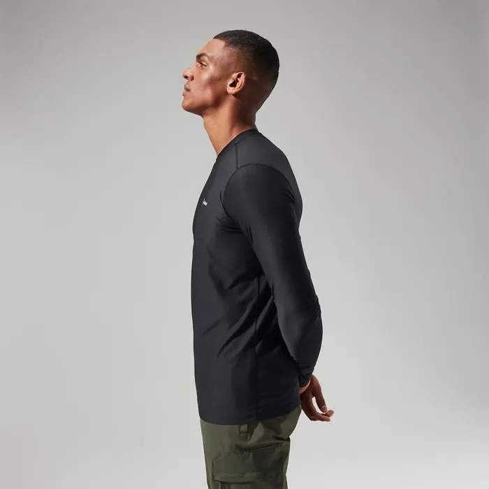 Technical Baselayers Men Berghaus 247 Tech Tee Long Sleeve Crew 8211 Black