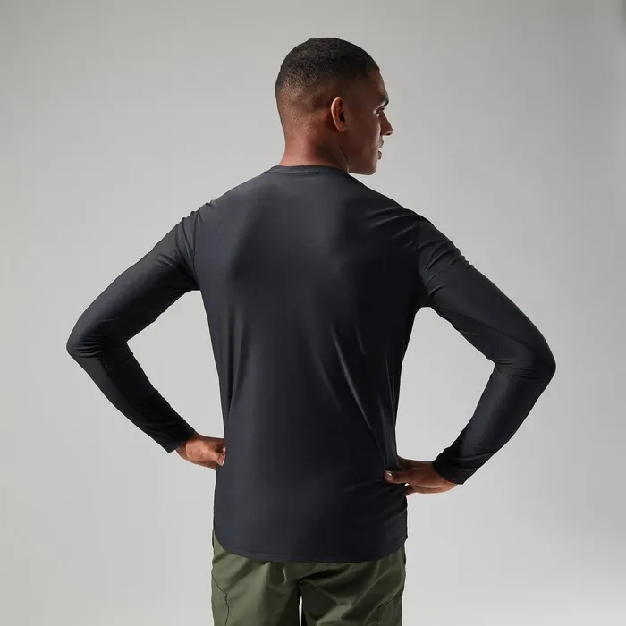 Technical Baselayers Men Berghaus 247 Tech Tee Long Sleeve Crew 8211 Black