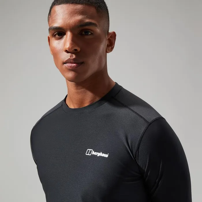 Technical Baselayers Men Berghaus 247 Tech Tee Long Sleeve Crew 8211 Black
