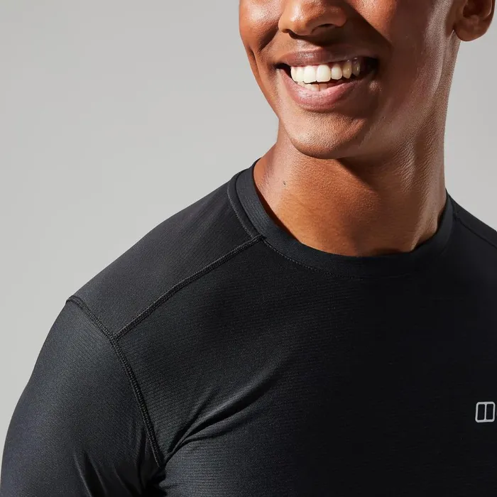 Technical Baselayers Men Berghaus 247 Tech Tee Long Sleeve Crew 8211 Black