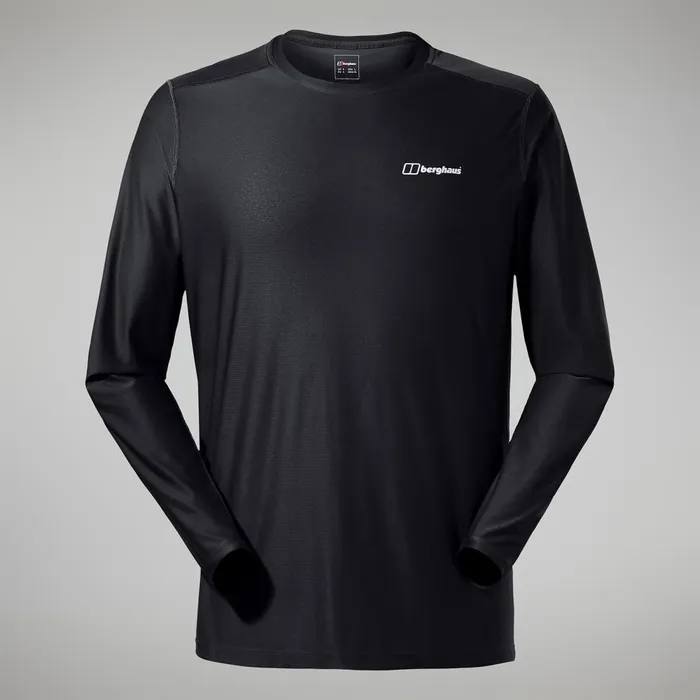 Technical Baselayers Men Berghaus 247 Tech Tee Long Sleeve Crew 8211 Black