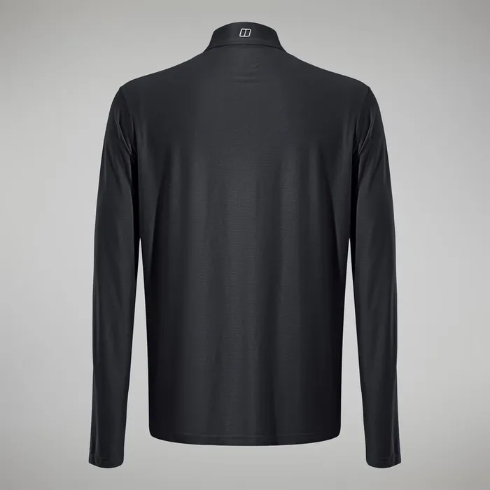 Technical Baselayers Men Berghaus 247 Tech Tee Long Sleeve Half Zip 8211 Black