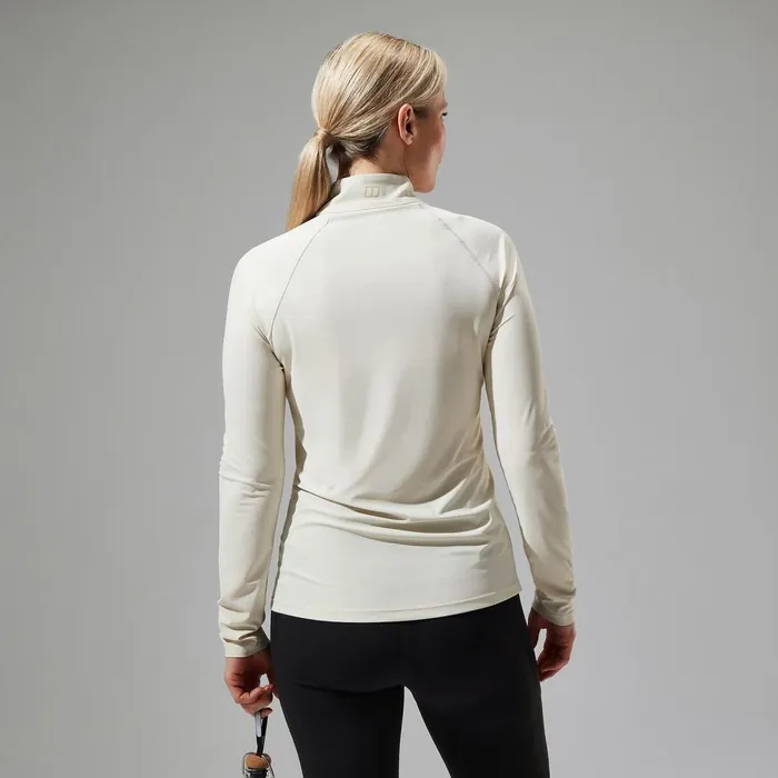 Technical Baselayers Women Berghaus 247 Half Zip Long Sleeve Tech Tee 8211 Natural