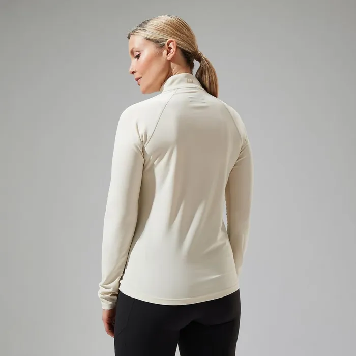 Technical Baselayers Women Berghaus 247 Half Zip Long Sleeve Tech Tee 8211 Natural