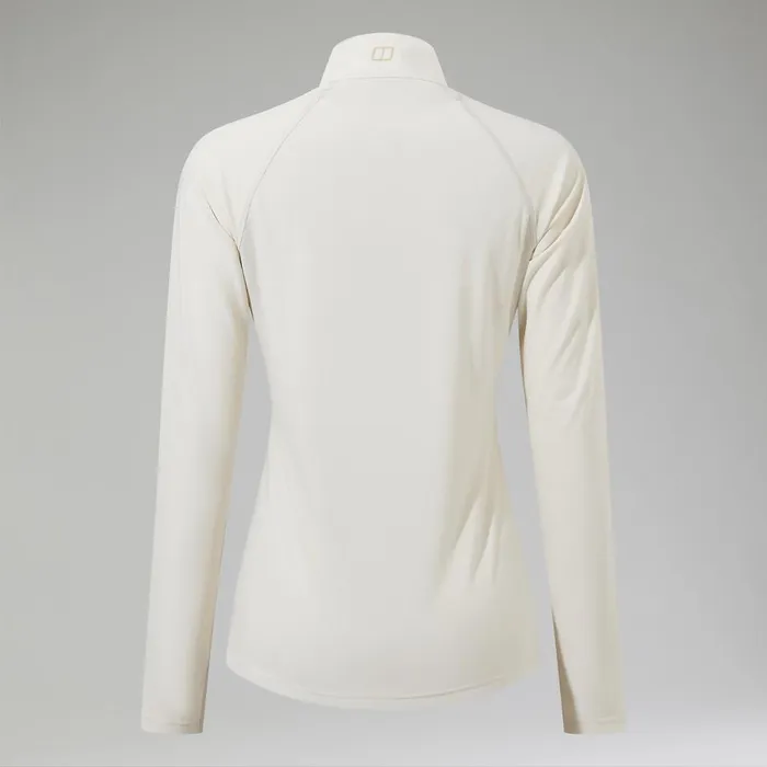 Technical Baselayers Women Berghaus 247 Half Zip Long Sleeve Tech Tee 8211 Natural