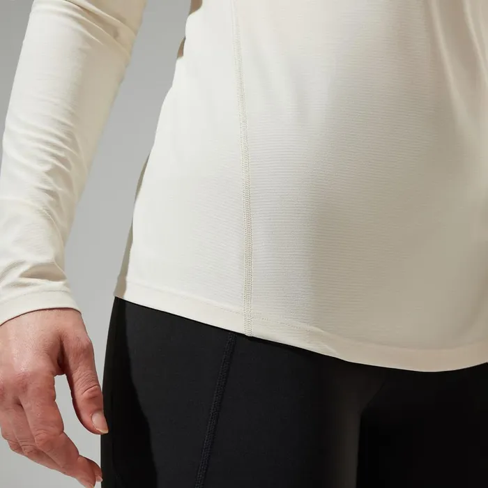 Technical Baselayers Women Berghaus 247 Half Zip Long Sleeve Tech Tee 8211 Natural