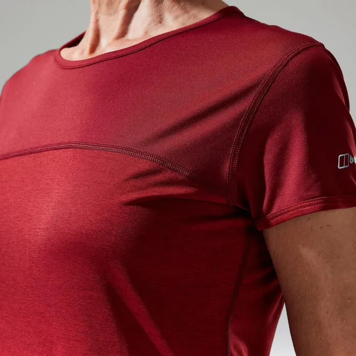 Technical Baselayers Women Berghaus Voyager Tech Tee Super Stretch Crew 8211 Dark Red